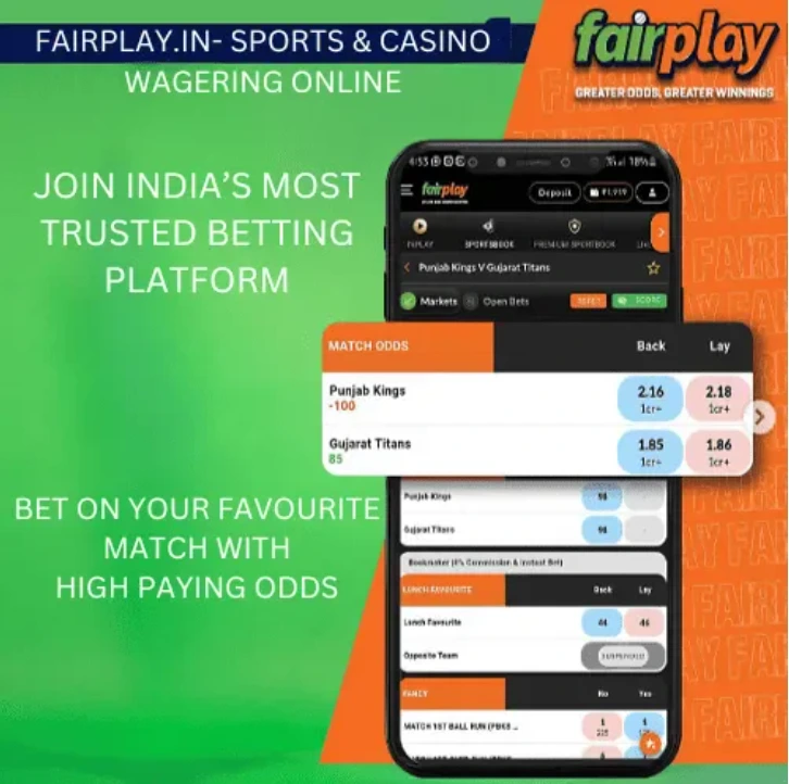 FairPlay cricket ID betting and casino games with golden logo
