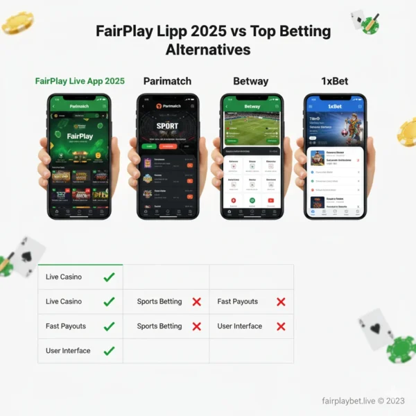 FairPlay Live App vs Parimatch, Betway & 1xBet comparison 2025