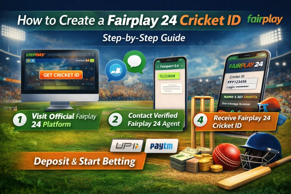 How to create Fairplay 24 Cricket ID step by step with instant registration