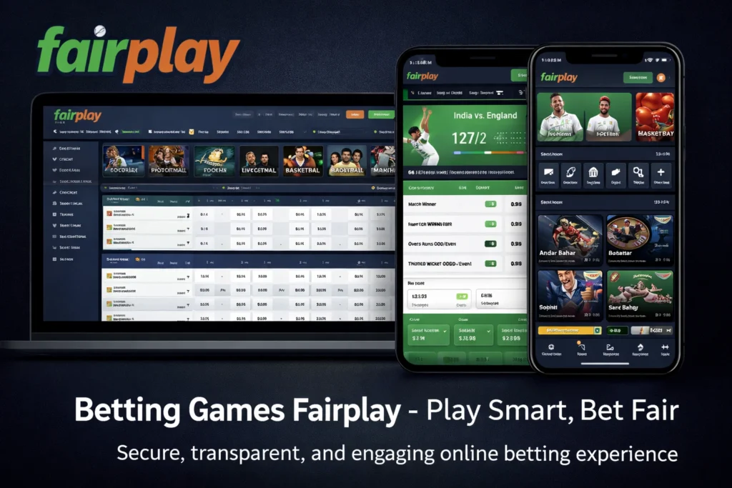 Betting Games Fairplay online platform with sports betting, live cricket odds, and casino games on desktop and mobile