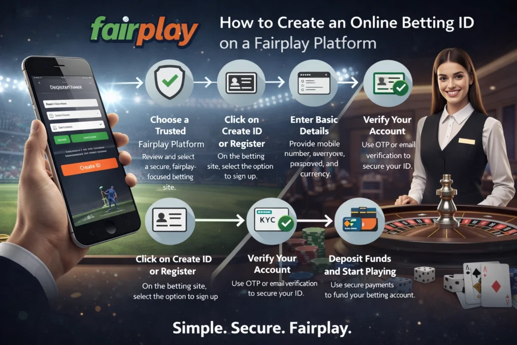 Steps to create an online betting ID on a fairplay platform