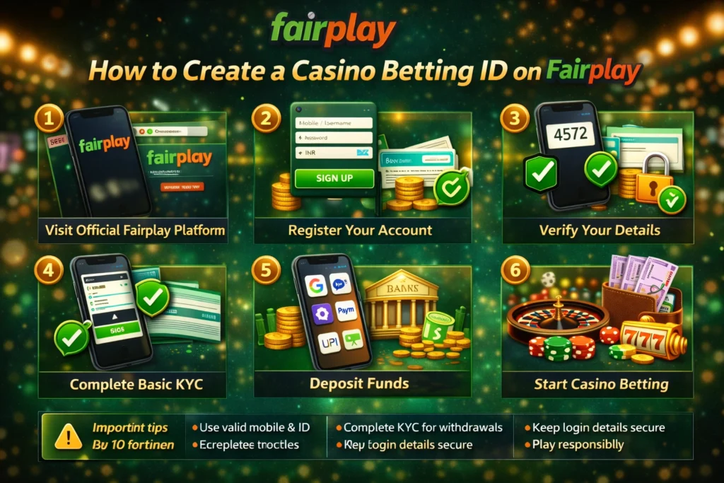 How to create a Fairplay casino betting ID step by step in India