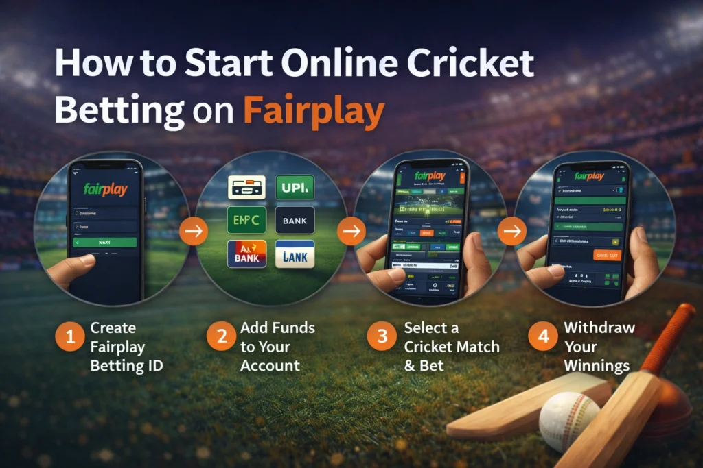 how to start online cricket betting on Fairplay step by step