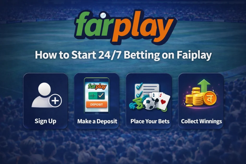 How to start 24/7 betting on Faiplay sign up deposit place bets collect winnings