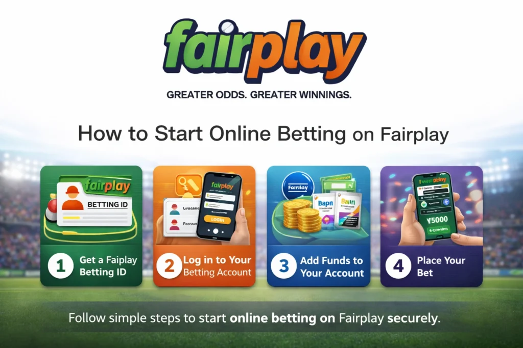 How to start online betting on Fairplay step by step guide including betting ID login add funds and place bet