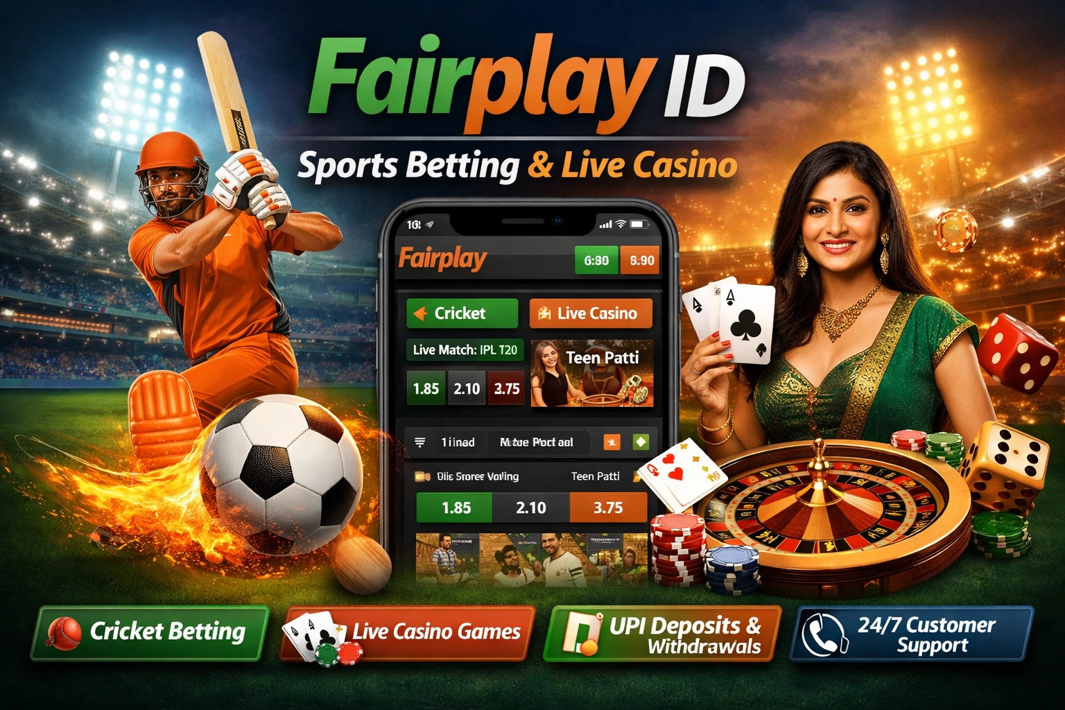 Fairplay ID online betting platform for cricket and live casino in India