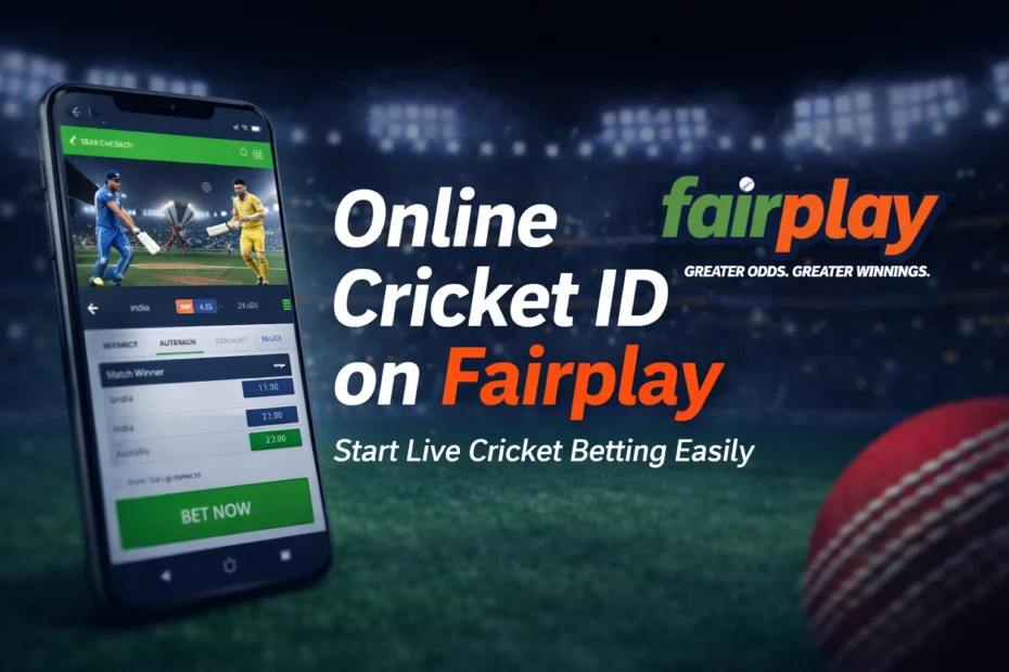Online Cricket ID on Fairplay platform showing live cricket betting and match odds